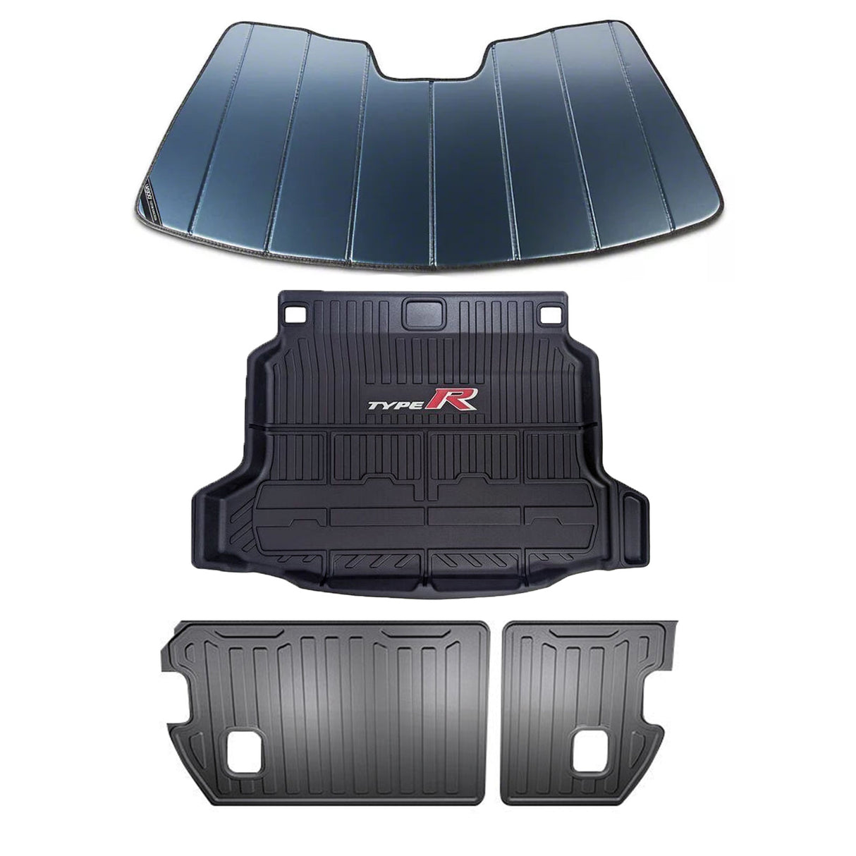 Honda Genuine OEM Trunk, Seat Back Protector & Covercraft Sun Shade Combo