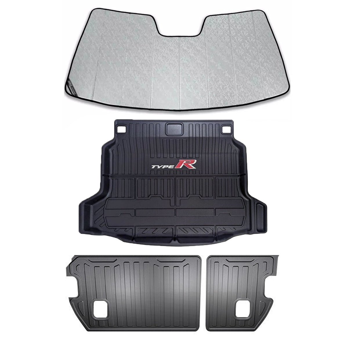 Honda Genuine OEM Trunk, Seat Back Protector & Covercraft Sun Shade Combo