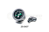 Radium Fuel Pressure Gauge With 90Deg Adapter 20-0407 | Pro Speed Racing