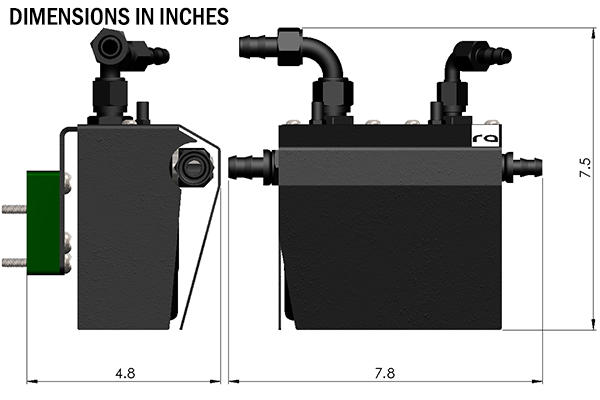 Radium Dual Fluid Lock Catch Can Kit w/RHD Bracket