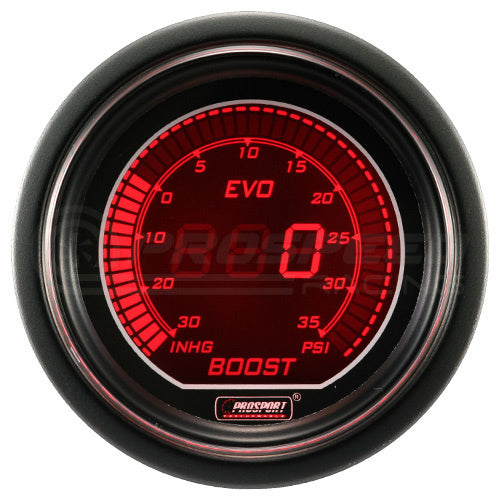 Prosport 52mm Evo Series Performance Gauge Range - Red/Blue