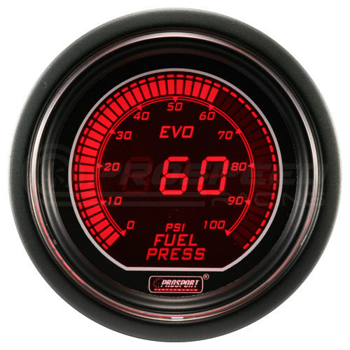 Prosport 52mm Evo Series Performance Gauge Range - Red/Blue