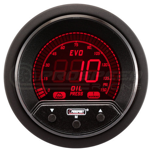 Prosport 52mm Evo PK Series Performance Gauge Range - Red/Blue/Green/White