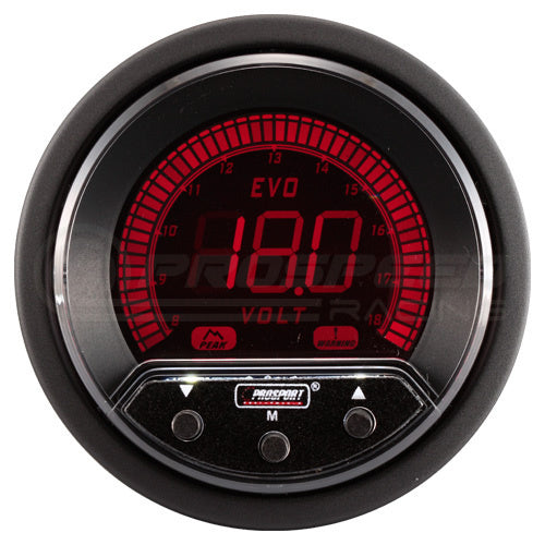 Prosport 52mm Evo PK Series Performance Gauge Range - Red/Blue/Green/White