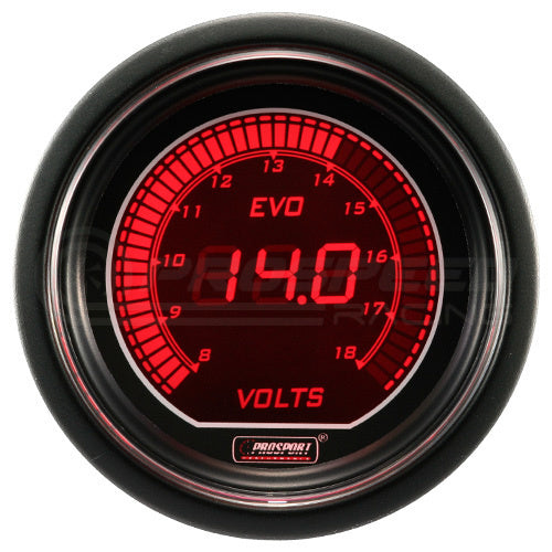 Prosport 52mm Evo Series Performance Gauge Range - Red/Blue