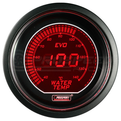 Prosport 52mm Evo Series Performance Gauge Range - Red/Blue