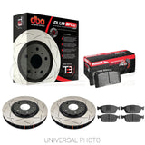 DBA T3 4000 Slotted Front Rotors w/Hawk Performance HPS 5.0 Pads - Holden Commodore SS-V Redline 