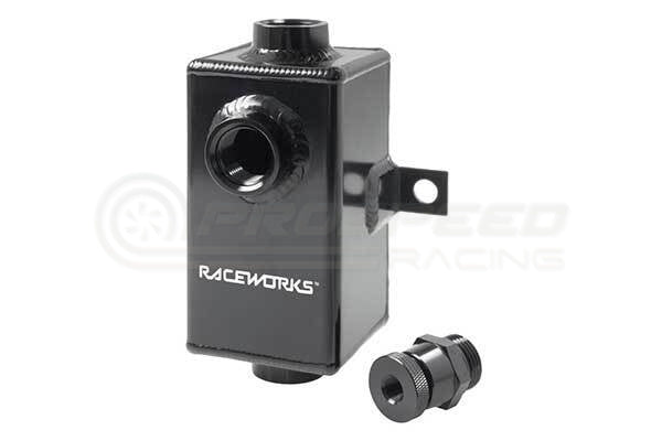 Raceworks Aluminium Catch Can With Drain Tap Black - 0.5L ALY-130BK | Pro Speed Racing