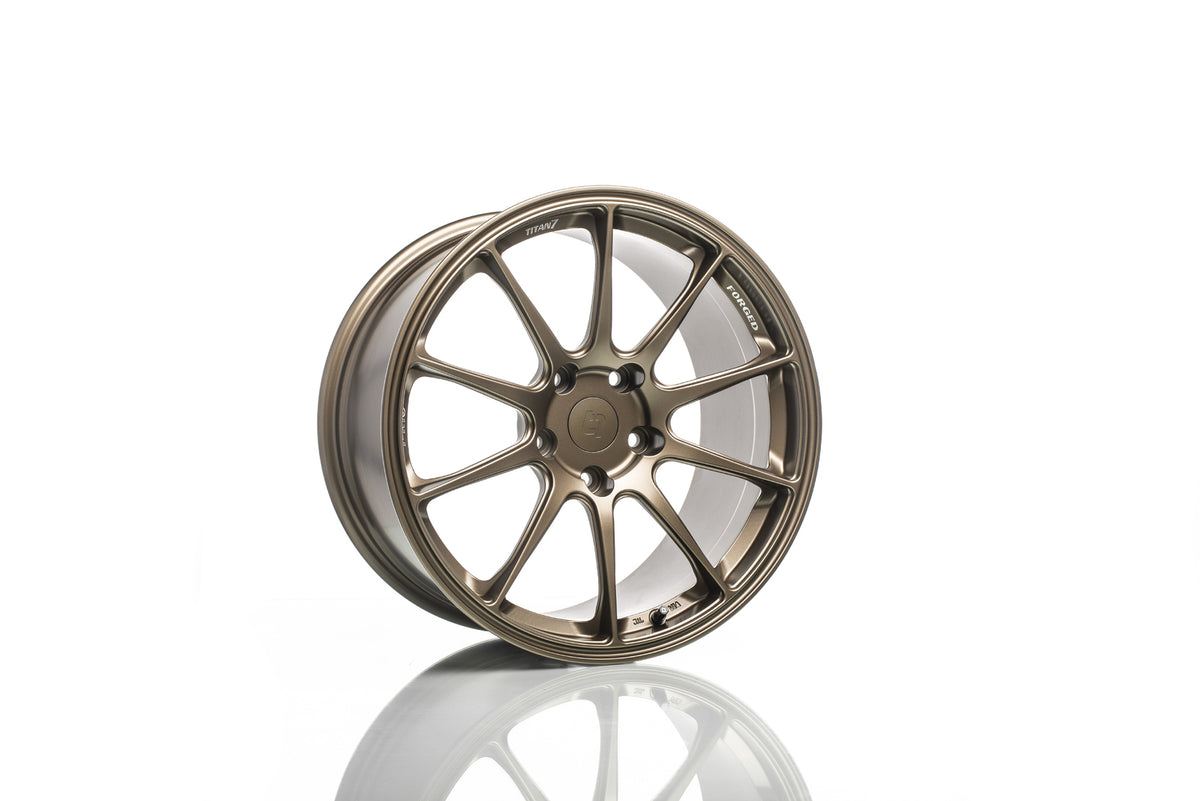 Titan 7 T-R10 Forged Wheel Set 18x9.5 +40 5x114.3 73 Techna Bronze ...