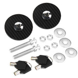 NRG Hood Pin Lock Kit w/Key - Black Carbon Fibre Overlay CHL-100 | Pro Speed Racing