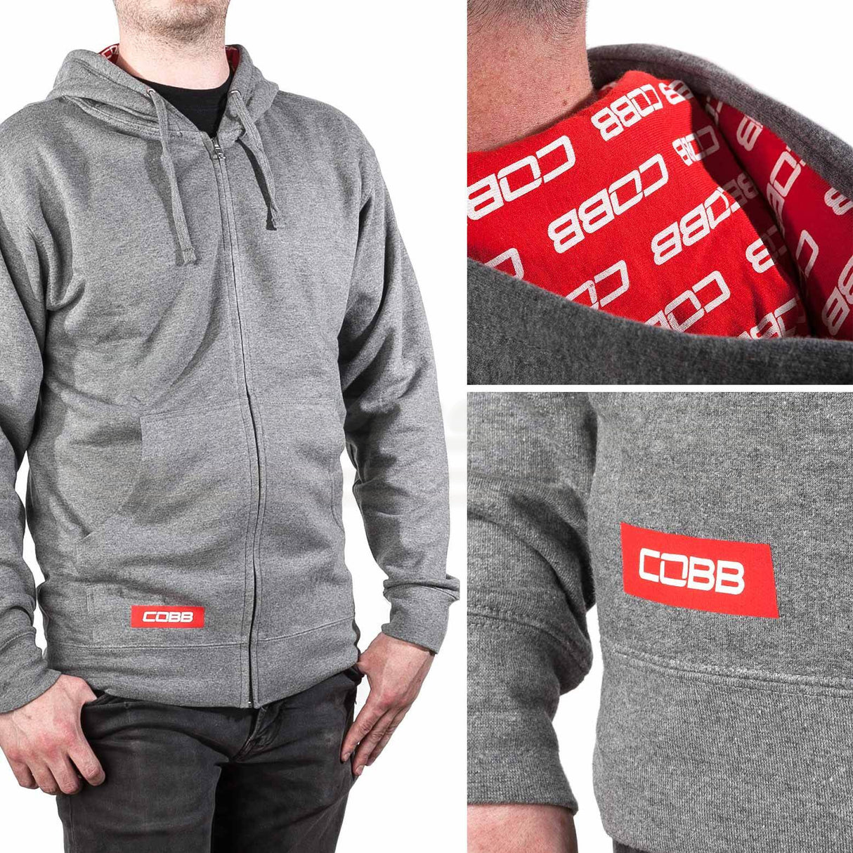 Cobb Tuning Grey Zip Hoodie  CO-LINERHOODIE-GRY