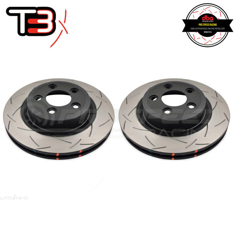 DBA T3 4000 Series Slotted Front Rotors PAIR - Ford Falcon BA, BF, FG/Territory SY, SZ DBA42107S