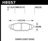 Hawk Performance HP+ Rear Brake Pads