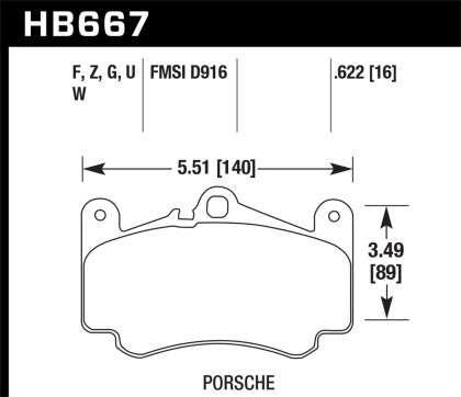 Hawk Performance Ceramic Front Brake Pads