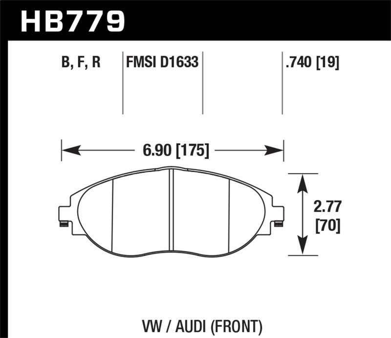 Hawk Performance HPS 5.0 Front Brake Pads