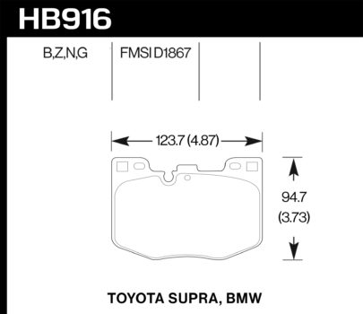 Hawk Performance Ceramic Front Brake Pads