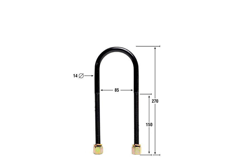 Whiteline Round U Bolts 85mm ID