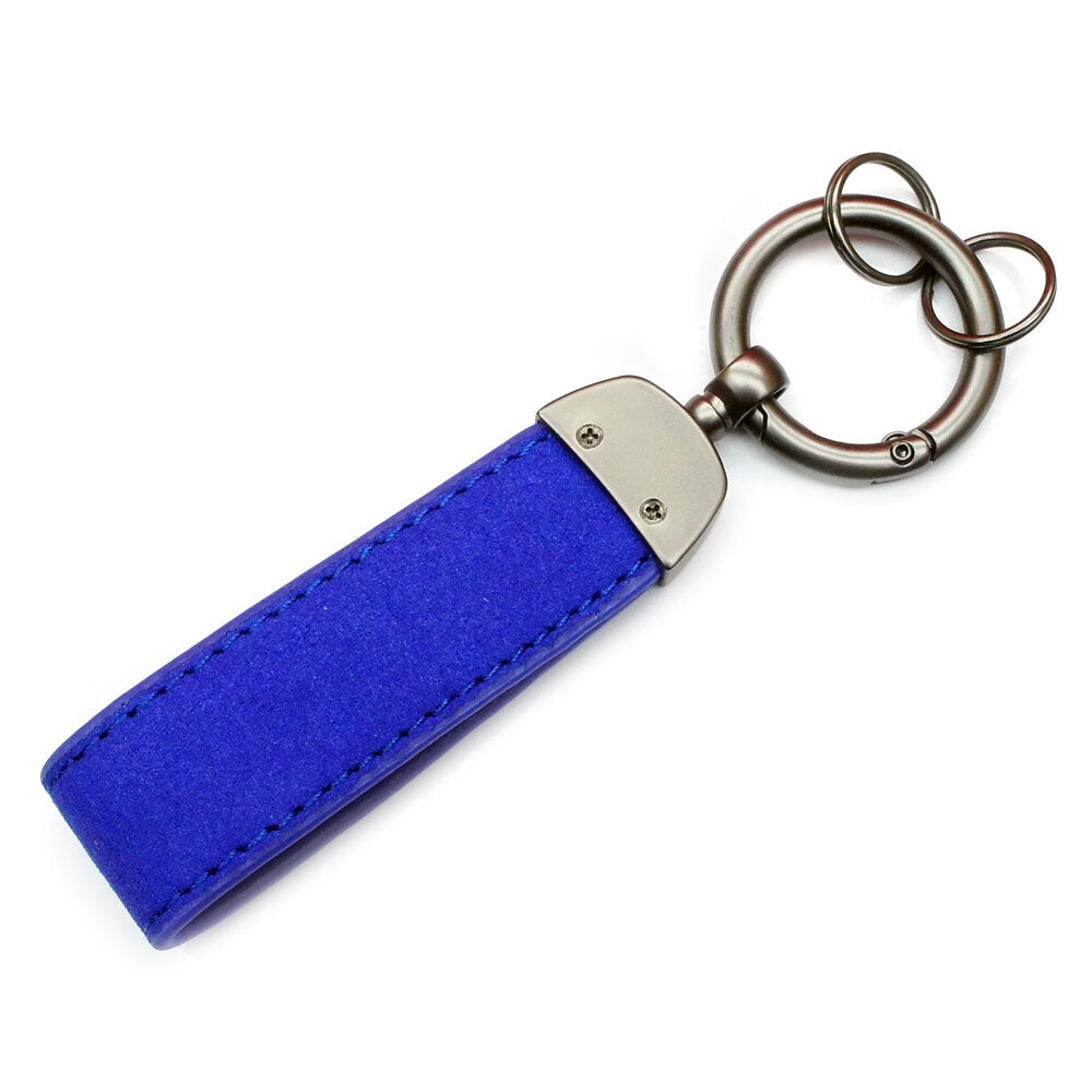 PSR Deluxe Leather Jet Tag Key Ring Blue w/BMW M Logo | Pro Speed Racing