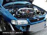 Process West Front Mount Intercooler Kit w/Black Core, Black Piping