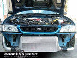 Process West Front Mount Intercooler Kit w/Silver Core, Black Piping