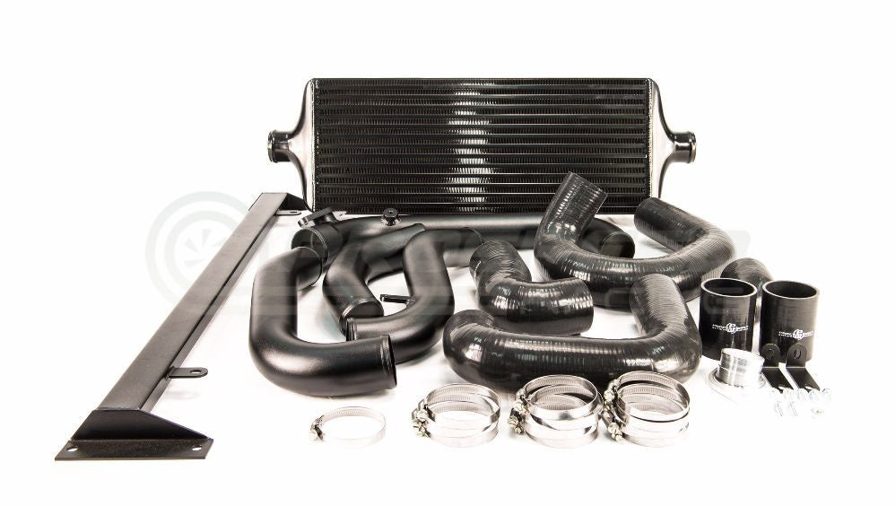 Process West Front Mount Intercooler Kit w/Silver Core, Black Piping - Subaru WRX 08-14 PWFMIC04