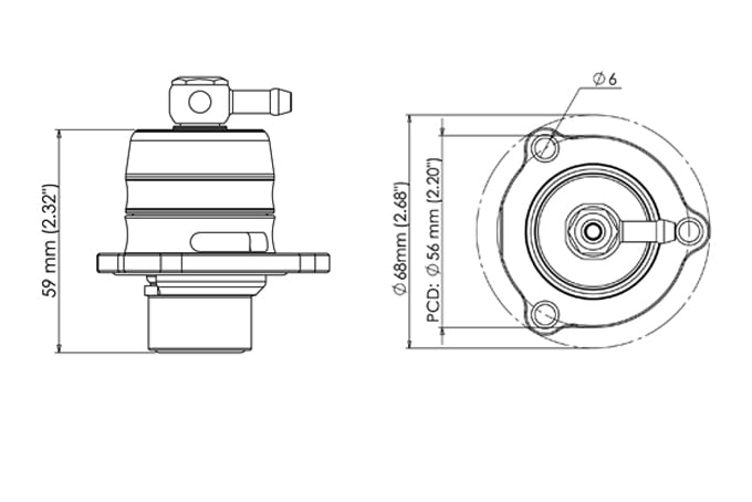 Turbosmart Kompact BOV Blow Off Valve Shortie Dual Port