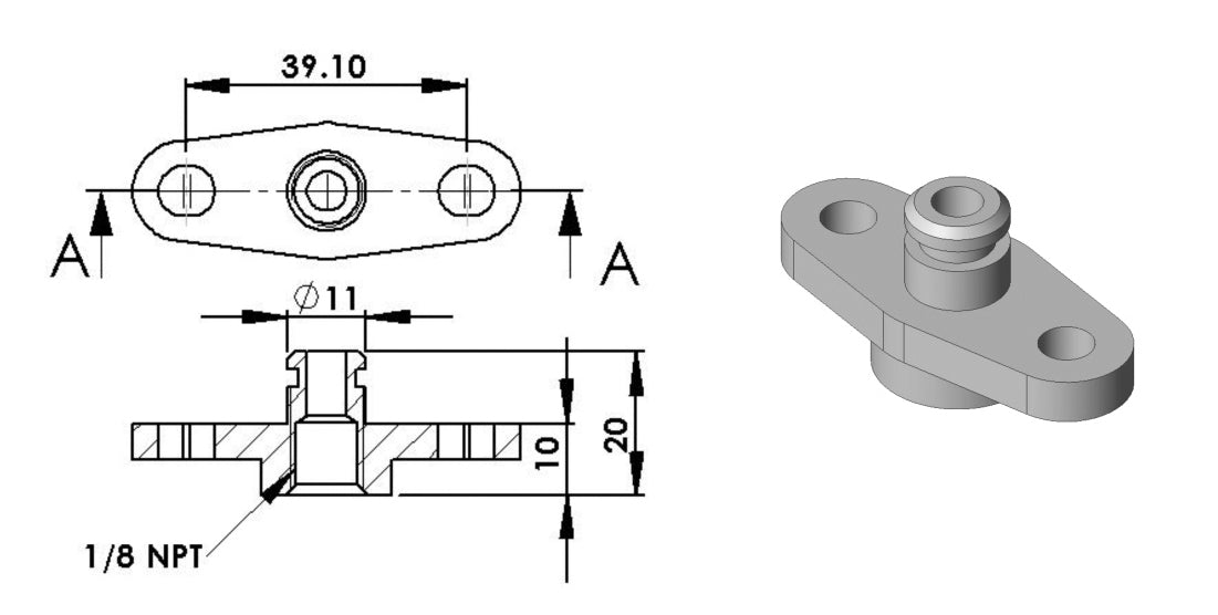 Turbosmart OEM Fuel Rail FPR Adaptor