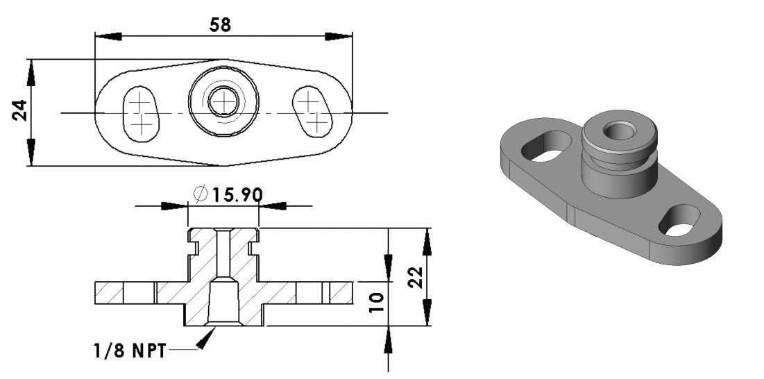 Turbosmart OEM Fuel Rail FPR Adaptor