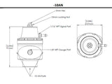 Turbosmart FPR10 Low Pressure Fuel Pressure Regulator AN-10 Black