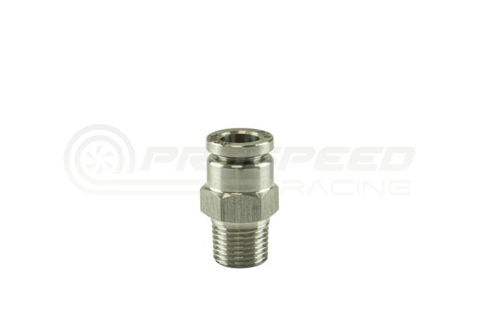 Turbosmart 1/8" NPT to 1/4" Nylon Straight Pushloc Stainless Steel Fitting TS-0550-3053 | PSR