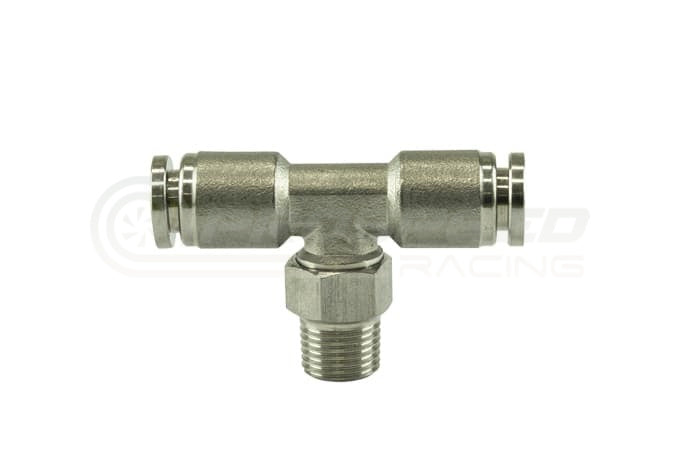 Turbosmart 1/8" NPT to 1/4" Nylon Tee Pushloc Stainless Steel Fitting TS-0550-3055 | Pro Speed