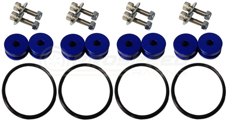 Torque Solution Billet Bumper Quick Release Kit Combo (Blue)