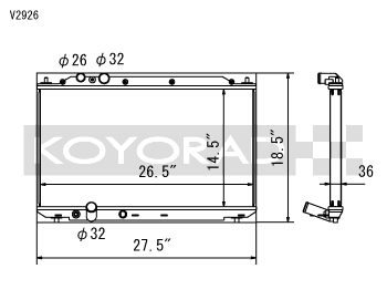 Koyorad V Series Aluminium Racing Radiator