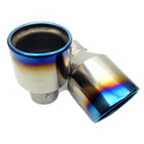 Invidia Gemini Cat Cack Exhaust - Nissan 350Z Z33 02-09 HS12SST7GM1RT Rolled Titanium Blue Tips